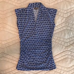 Vince Camuto blue and white top